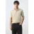 Mango Man regular polo gebreid beige