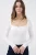 Langarm Fitted Blouse met Hartkraag
