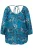 Ulla Popken Blouse  blauw / azuur / zwart / offwhite