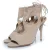 Aquazzura, beige sexy suède sandalen met uitsparingen