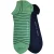 Tommy Hilfiger Heren Contrast Gestreepte Enkelsokken (Set van 2) (Groen/Navy Blauw)
