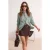 TRENDYOLMİLLA Dames Groen Geborduurd Lang Oversized Overhemden