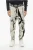 Bikerjeans met acid-wash effect en enkelrits 16 cm in zwart en wit