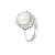 Witte cultuur parelring 8-9 mm verstelbare zirkoniumoxiden 925