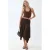 Asymmetrische Midi Rok met Drapé Detail