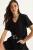 Comfort Fit T-shirt van gekamd katoen met V-hals