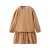 Mango Kids gebloemde korte A-lijn jurk – beige/kaki