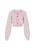 IZIA Gebreid vest  turquoise / pastelblauw / rosa / pastelroze