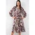 V-hals Midi-jurk met knoopsluiting