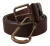 Dolce & Gabbana Bruine Leren Gouden Metalen Gesp Karabijnriem