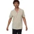 Threadbare Kaylian herenoverhemd met korte mouwen, reguliere pasvorm (Steen)
