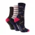 3-Pack Dames Jacquard Novelty Katoenen Sokken