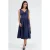 V-hals Midi-jurk met Strikdetail