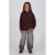 Vingino oversized longsleeve met backprint – donkerbruin/blauw