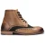 Heren klassieke Oxford Tan lederen Gatsby brogue enkellaarzen met groene tweed