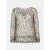Mucho Gusto Blouse torre di palme beige met multicolor luipaardprint