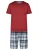 Phil & Co. Berlin Pyjama kort ‘ Classic ‘  blauw / lichtblauw / rood / offwhite