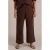 Yest Curve bootcut high waist casual broek donkerbruin