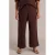 Yest Curve bootcut high waist casual broek donkerbruin