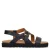 Manfield leren sandalen zwart