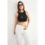 Basis Geweven Crew-Neck Tanktop