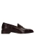 Manfield leren loafers met dierenprint – bruin