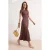 TRENDYOLMİLLA Dames Bruin Effen Midi Kort Casual Recht Jurken