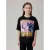 NAME IT KIDS Lilo & Stitch T-shirt met print – zwart