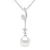 Witte parel fancy ketting zirkoniumoxiden – zilver 925