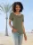 heine Shirt  kaki / wit