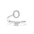 Luxenter Ring met glanzende zirkonia, zilveren afwerking – Alphabet