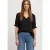 Blouse met korte mouwen, V-hals en ruches