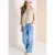 3/4 mouw blouse van linnenmix