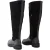 White Stuff Enya Leather Fur Knee Boot Pure Black