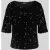 Pieces Regular fit T-shirt met pailletten, model ‘KAM’