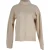 Gebreide trui met col en open rug van Jil Sander in crèmekleurige wol.