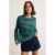 TRENDYOLMİLLA Dames Blauw Gestreept Lang Regular fit T-shirts