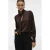 VERO MODA blousetop donkerbruin