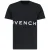Oversized zwart T-shirt met Givenchy-geborduurd logo