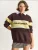 Bianco Lucci Sweatshirt  mokka / lichtgeel / natuurwit