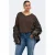 ONLY CARMAKOMA CARVICA LIFE L/S V-NECK rechtvallende top Plus Size – bruin