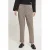 ICHI tapered geruite broek met stippen – bruin