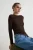 TRENDYOLMİLLA Dames Bruin Effen Lang Getailleerd Blouses