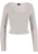 Urban Classics – Glitter Square Neck Crop top – S – Creme