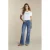 Red Button high waist flared jeans Colette medium blue denim