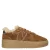 Manfield suède sneakers met plateauzool – cognac