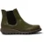 Fly London Dames Chelsea enkellaarsjes van leer in militair groen – SALV195