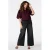 MS Mode jacquard gebloemde jas Plus Size – donkerrood