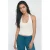 MANGO TEEN gebreide haltertop met pailletten – wit