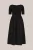 WE Fashion – Dames jersey maxi jurk – Curve – Zwart – Katoen – Plus Size